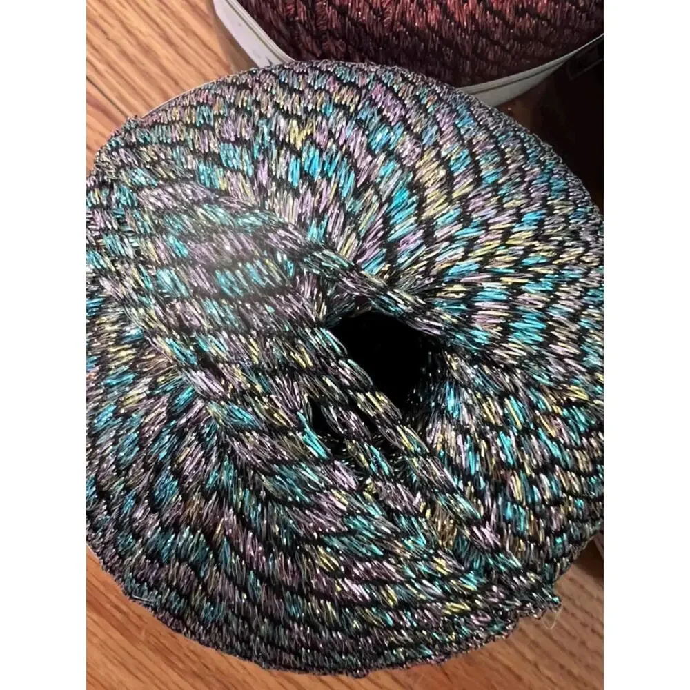 Discontinued Willow Yarns Firefly Metallic Ladder Yarn Lot (4 Skeins)